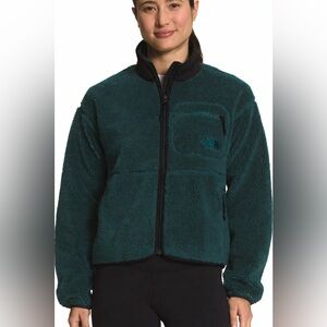 NWT The North Face Xtreme Pile Fleece Zip Up Ponderosa Green Jacket Sz M